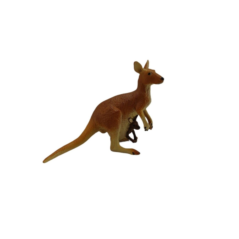 Safari Ltd Kangaroo With Joey Figure 100108 Authentic PVC Wildlife Toy Replica